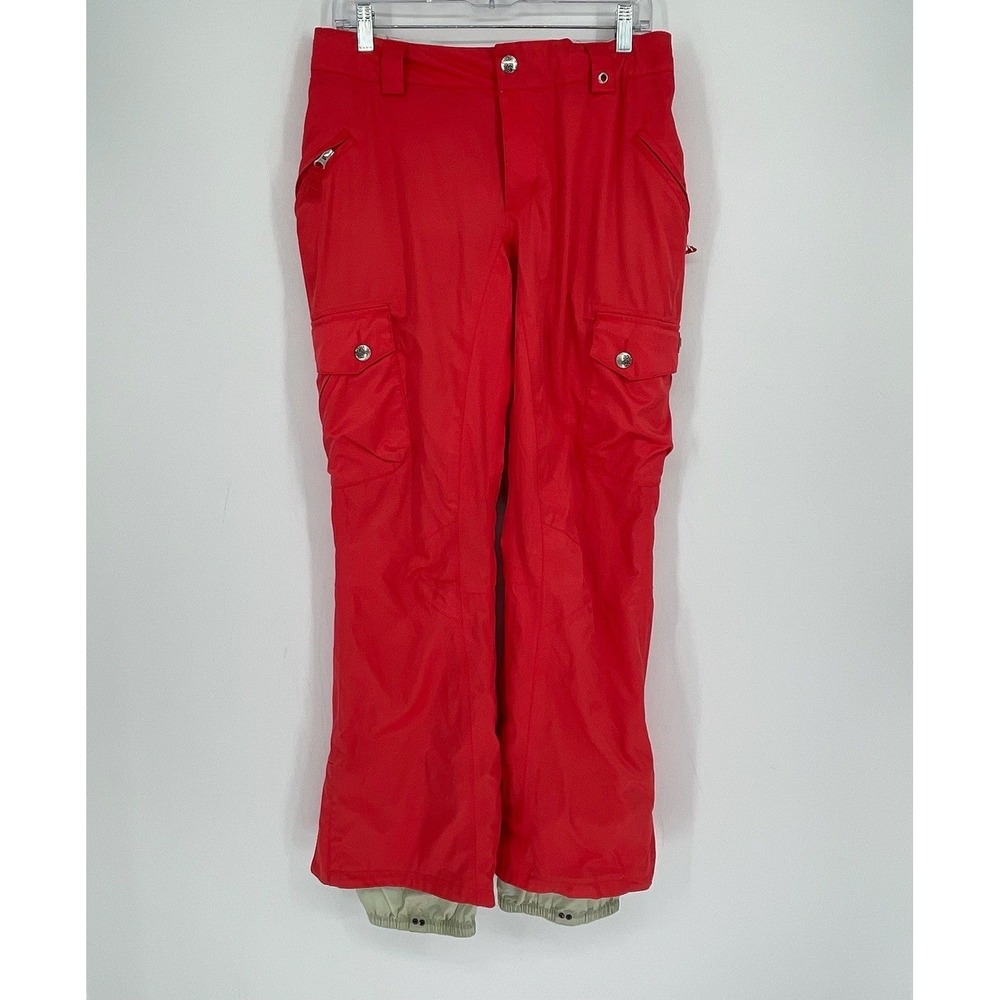 Burton Women's Red Insulated Cargo Waterproof Winter Snowboard Ski Pants  Size M